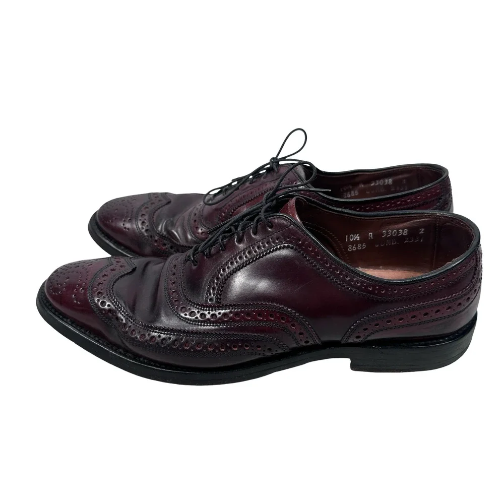 Allen Edmonds Cambridge Shell Cordovan Wingtip Shoes Men’s‎ 10.5 A Reddish Brown